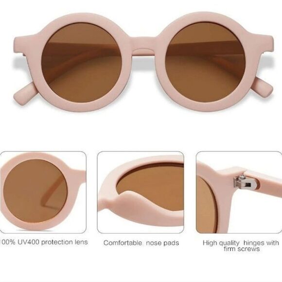 NWT Stylish Children’s Round Retro Sunglasses Toddler Sunnies - Picture 3 of 9